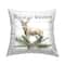 Stupell Industries Holiday Wishes Deer Seasonal Throw Pillow